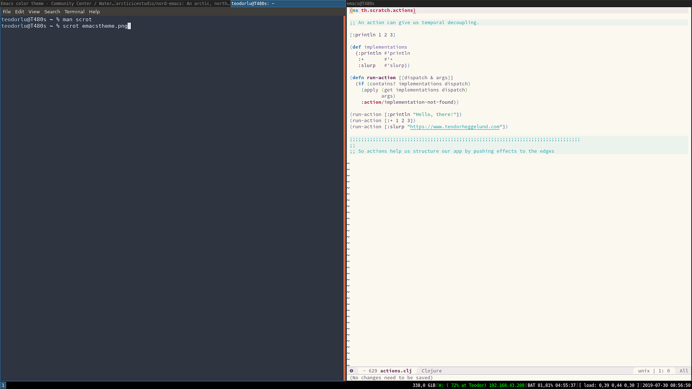 emacs theme